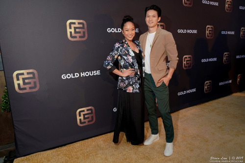 dailyharryshumjr:Harry Shum Jr. and Shelby Rabara attending Gold...