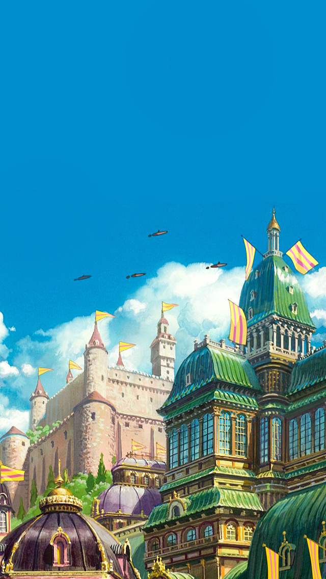 Studio Ghibli Gifs Howls Moving Castle Phone Wallpapers Set 2