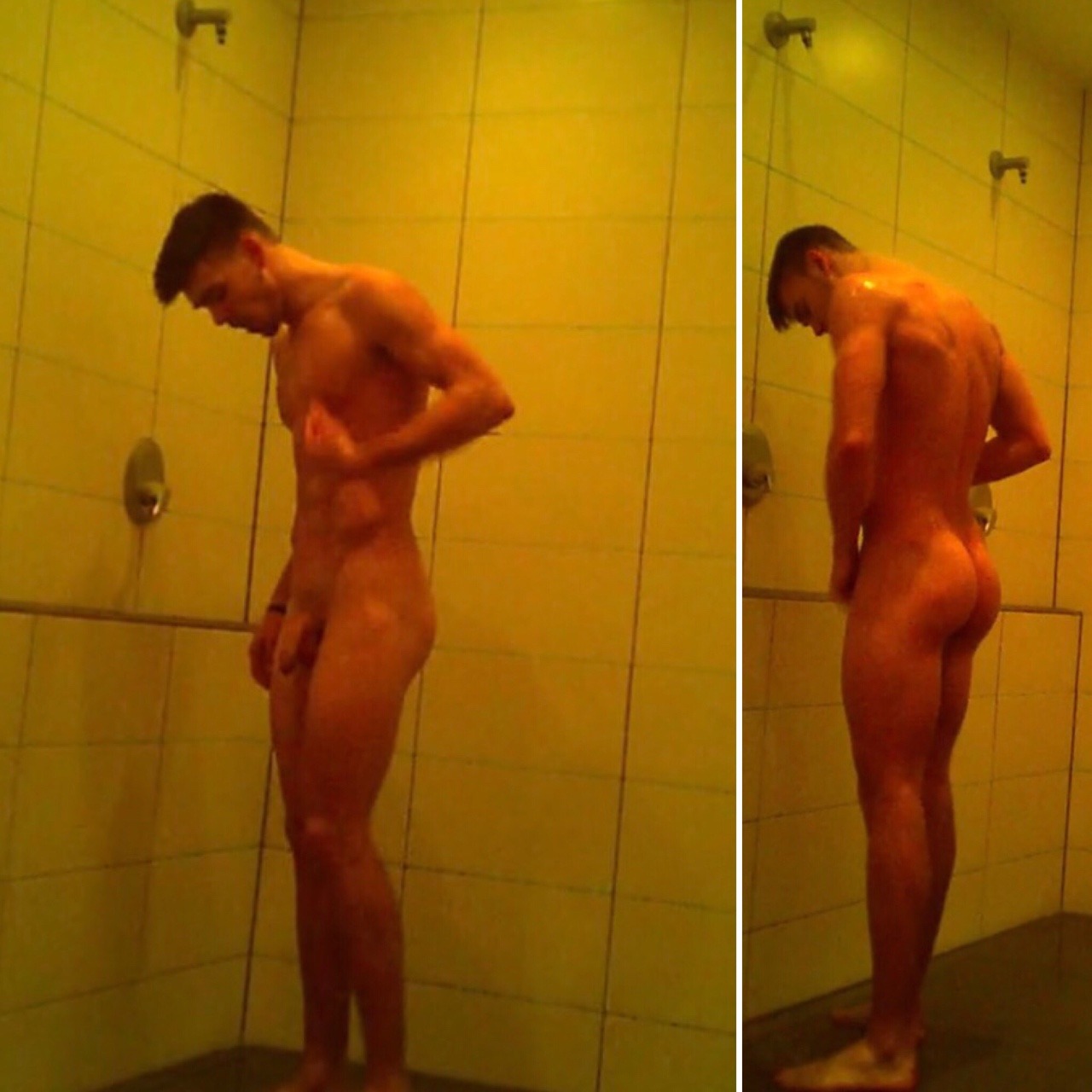 Gym shower nude