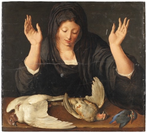 Jacob de Gheyn II, A young woman mourning a dead dove, a...