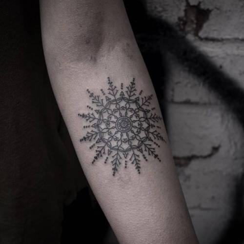 By Alex Bawn, done at 72 Street Tattoo, Stoke-on-Trent.... line art;of sacred geometry shapes;alex bawn;mandala;facebook;twitter;sacred geometry;inner forearm;medium size