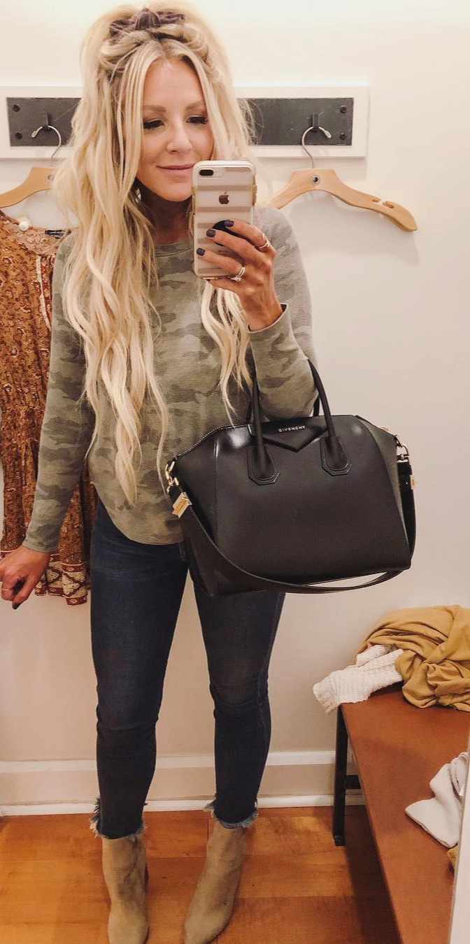 50+ Cozy Outfit Ideas You Need - #Style, #Dress, #Outfitideas, #Best, #Streetwear I went into this store and pretty much loved EVERYTHING I tired on!!!! I left with a big bag... that I plan on hiding from my hubby but everything was on MAJOR sale soooo really I saved money today ... right Anywhooo .. I linked my exact look here, including this camo top is in love with, and everything else I bought!!! Shop it all by following me on the  App OR click on the link in my bio and then click on the pic you want to shop:  