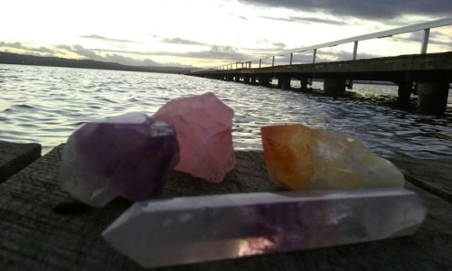 ghosthuntingrebelwitch:Crystals by the lake (from my old blog...