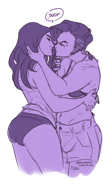 symbra symmetra sombra satya vaswani olivia colomar overwatch sketch wlw women cute hai guys im gay