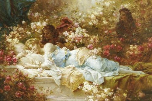 artfortheages:Sleeping Beauty - Hans Zatzka