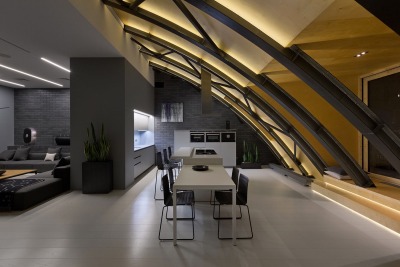 Modern loft apartment in Kiev, Ukraine