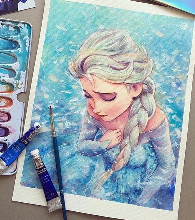 elsa painting games