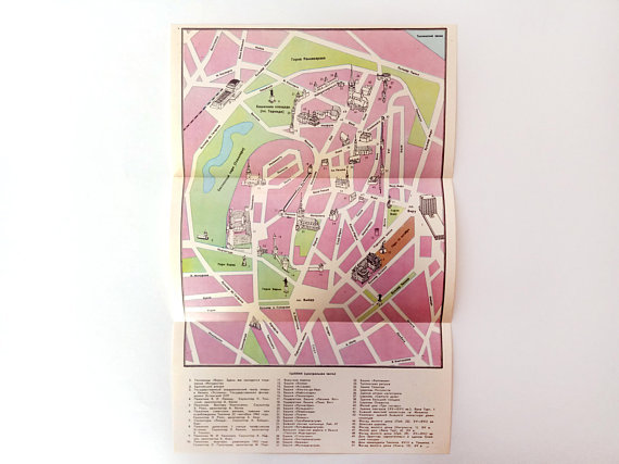 Small vintage map of Tallinn’s historical center, 1979 (buy)