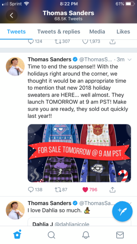 thomas sanders merch amazon