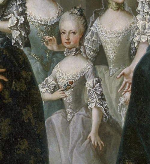 tiny-librarian:
“Detail of a young Marie Antoinette, taken from a family portrait.
”