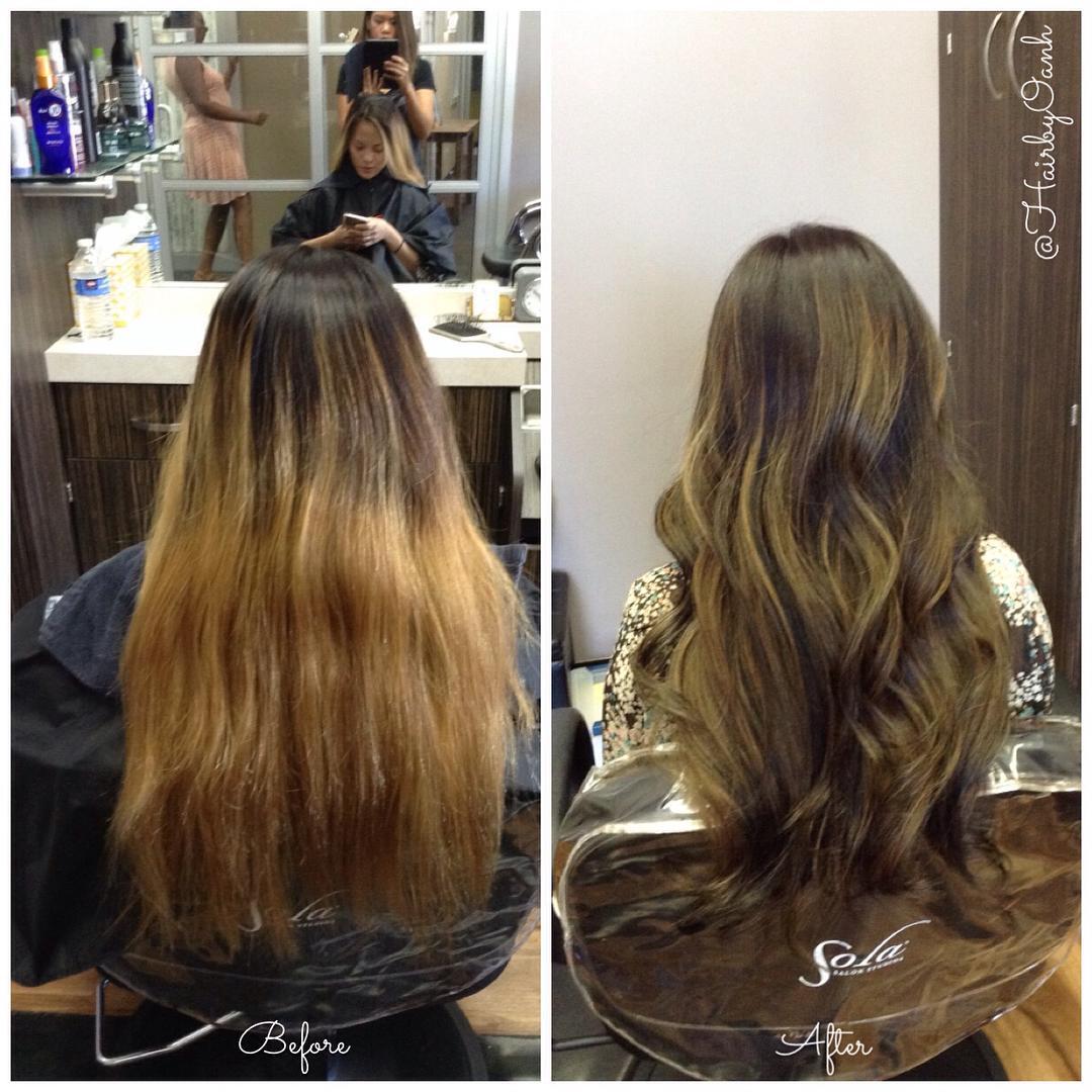 Hair By Oanh Lowlights And Toner To Calm Down My Clients Brassy