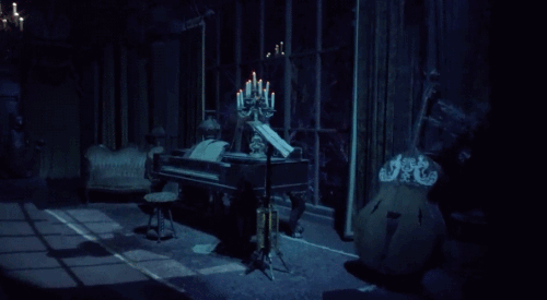 haunted mansion painting gif