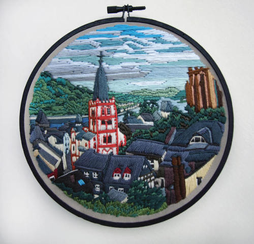 sosuperawesome:Painting and Embroidery Hoops, by Libby Williams...