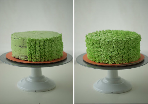 sweetoothgirl:Hairy Green Witch Cat Cake