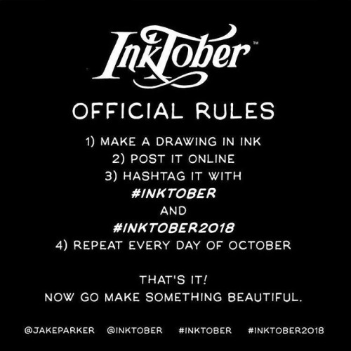 Inktober starts TOMORROW!! I’m spending today finishing a...