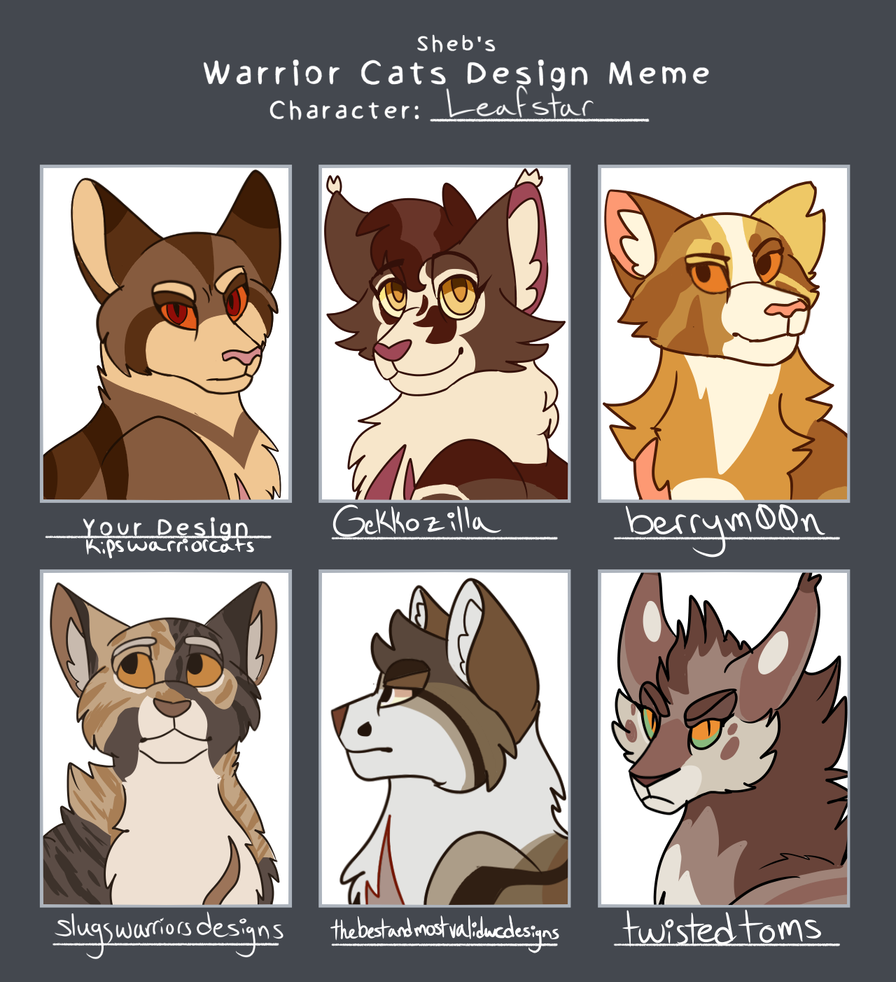 Warrior Cats Character Sheet.
