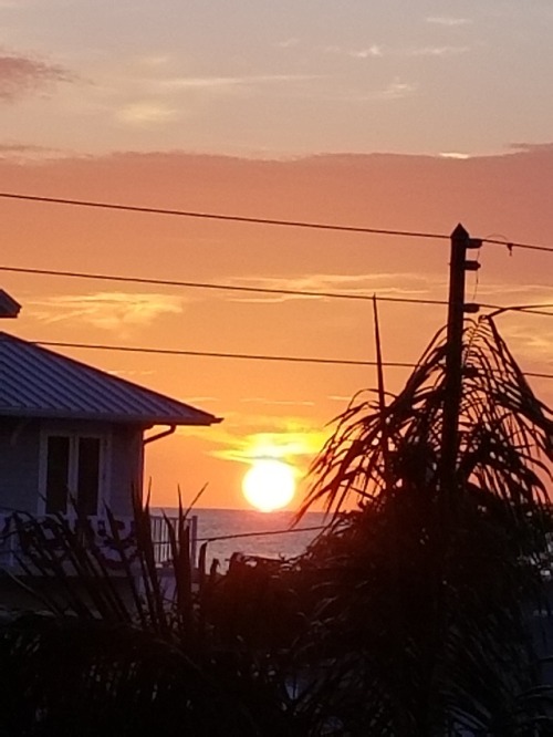 Enjoying the sunset with a cold bud light.