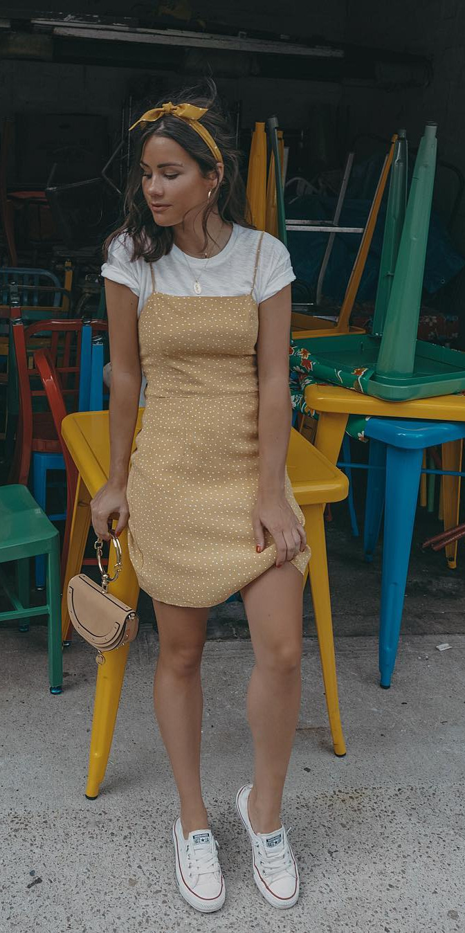 10+ Gorgeous Outfits You Must See - #Cute, #Styles, #Outfits, #Fashionista, #Streetstyle Yellow dress, yellow table 