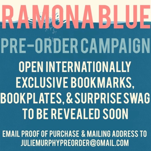 I’ll be revealing all the Ramona Blue preorder swag in the...