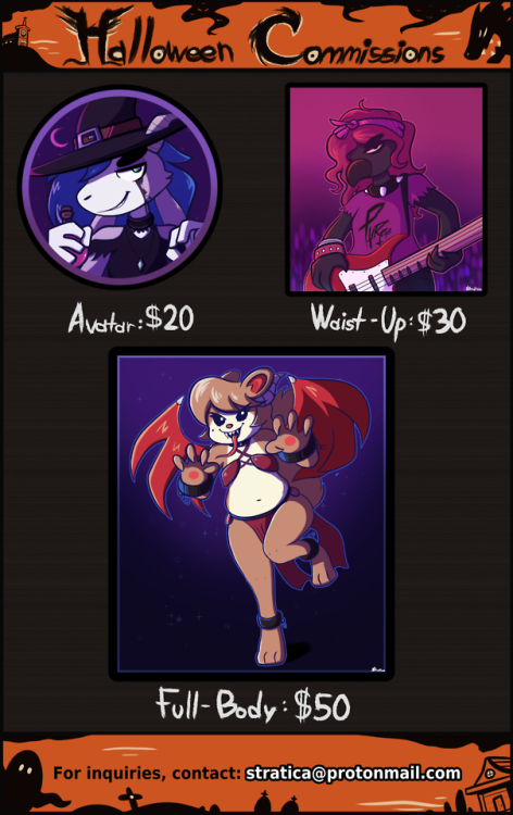 stratica:It’s that time of the year! Halloween commissions are...