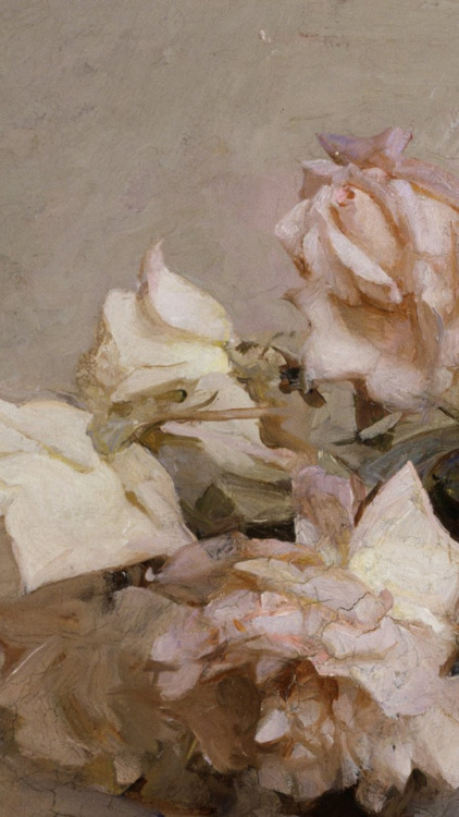 ceciliatallice:Roses, c. 1890. Abbott Handerson Thayer