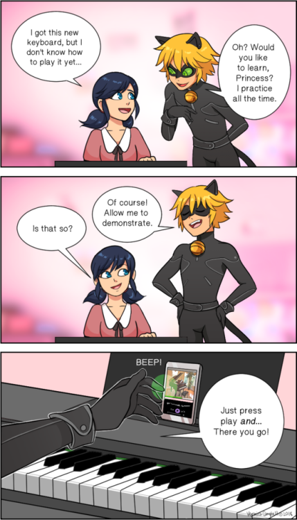 kittykichi:I don’t think Adrien actually plays piano...