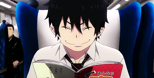 Image result for happy ao no exorcist rin gif