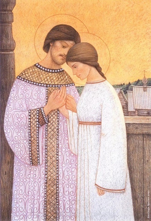 a-nastacia:
“ Sts. Peter and Febronia
”