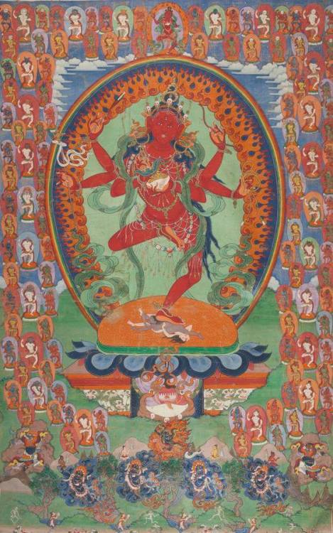 arjuna-vallabha:A THANGKA DEPICTING KURUKULLA TIBET, 19TH...