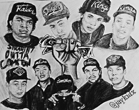 kinda late with the drawing but a quick nwa sketch... - JAYKidX