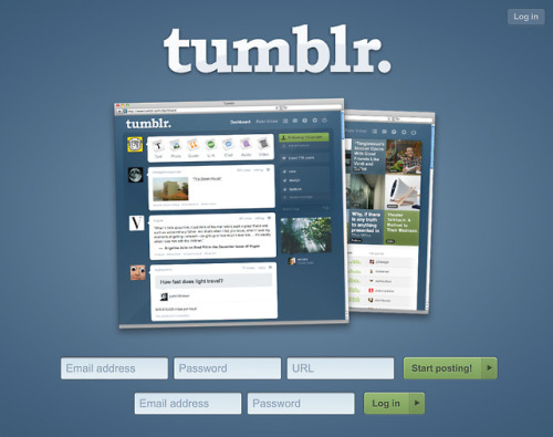 tumblr login page wont appear only registration