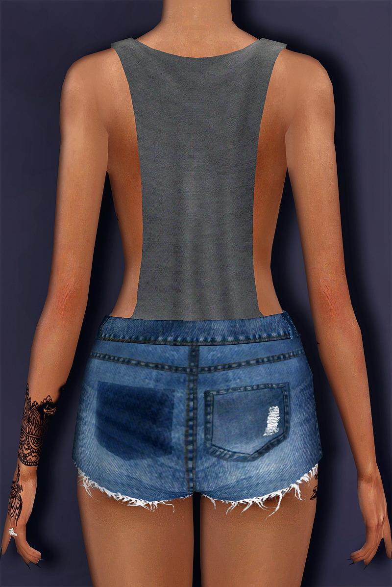 Denim Shorts With Side Boob Tank Top Recolorable Female Y A New Mesh   Tumblr Od5bydgjuq1tme0bfo2 1280 