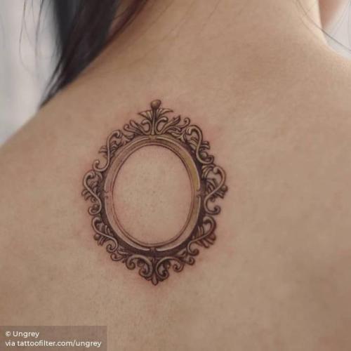 By Ungrey, done in Seoul. http://ttoo.co/p/191015 mirror;small;furniture;single needle;tiny;ungrey;frame;ifttt;little;upper back;other