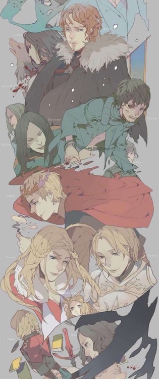 ricbrunett:Game of Thrones Anime style, really amazing...