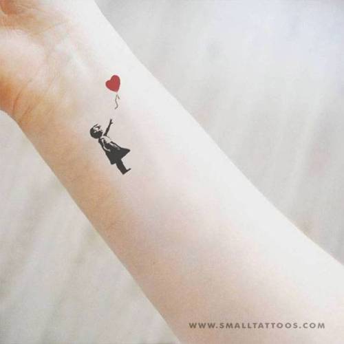 Banksy’s balloon girl temporary tattoo, get it here ►... art;banksy;temporary