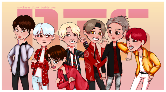 I just wanted to draw BTS tbh - drawing stuff