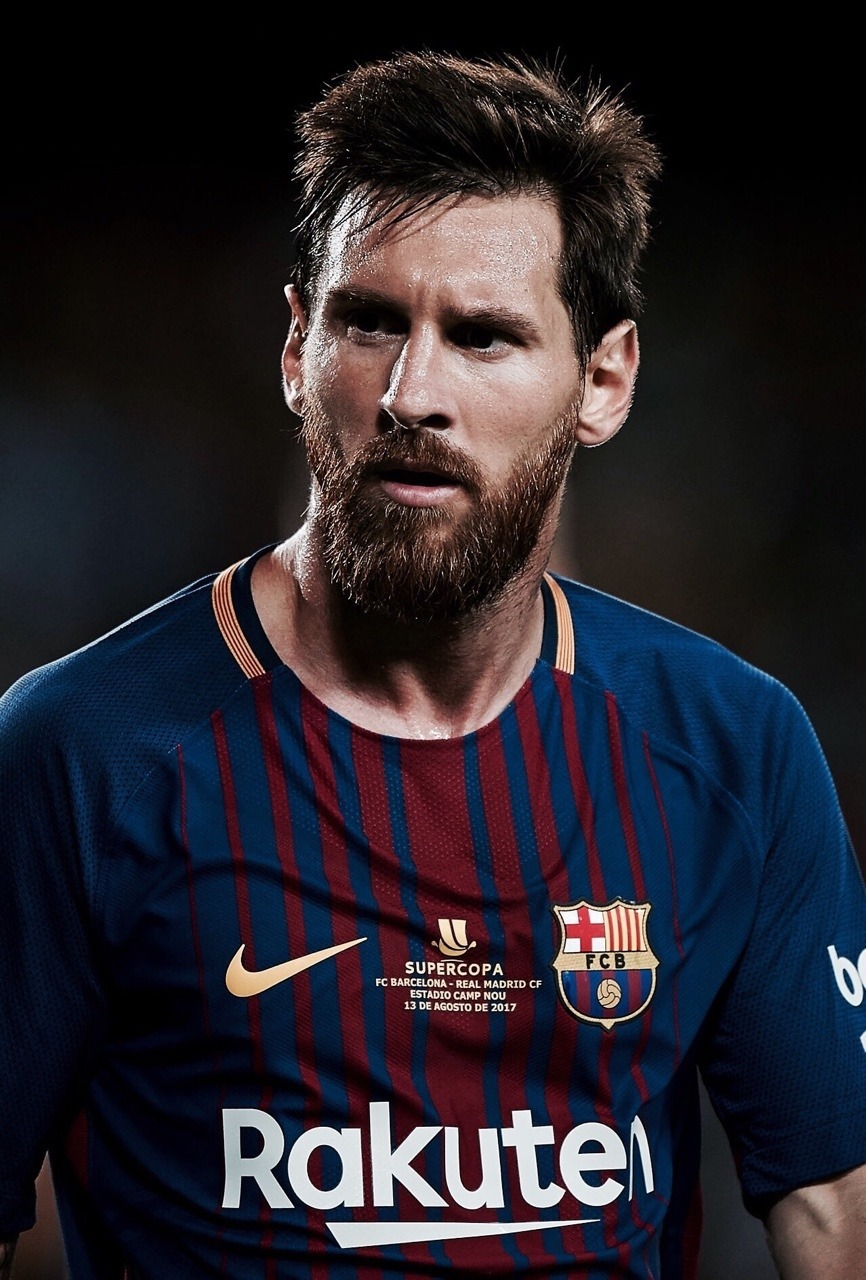 FC Barcelona — silvaneymarjr: Lionel Messi of Argentina looks on...