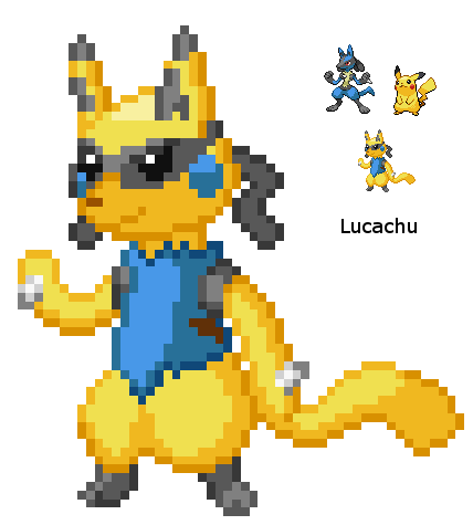 Well Thats Strange Lucachu Lucario And Pikachu Fusion