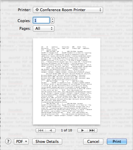 pdf creator printer setup paper 4x6