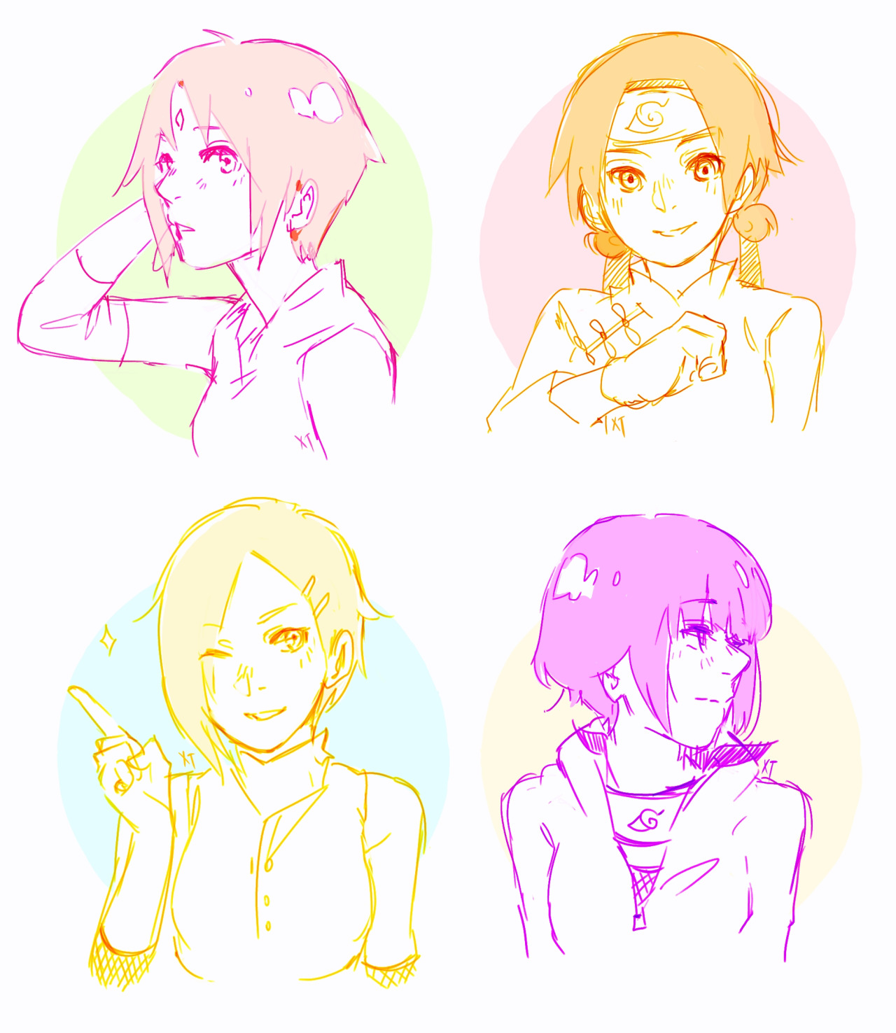 Short Haircuts For Girls Drawing