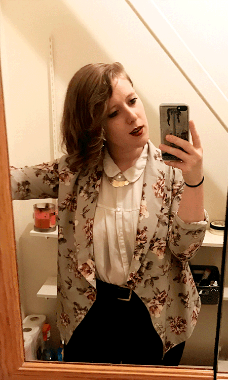 thatsparrow:wearing a floral blazer to your college graduation...