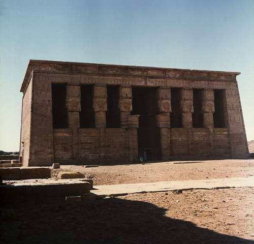 grandegyptianmuseum:Facade of the pronaos of the temple...