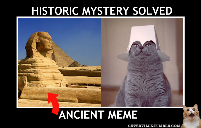 caterville — ancient egyptian meme: spinx cat