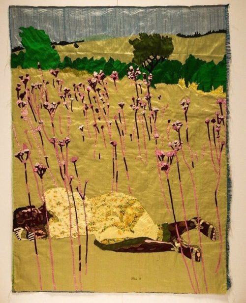 furtho:Billie Zangewa’s silk tapestry The Dreamer (via here)