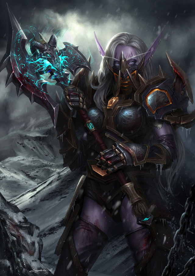 World Of Warcraft Art — Night Elf Warrior [artist Sx Z