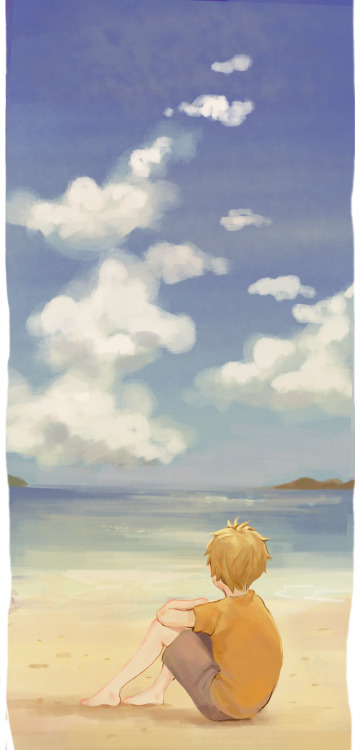 pirooette:*gulps*…. Mako-chan staring at the sea …