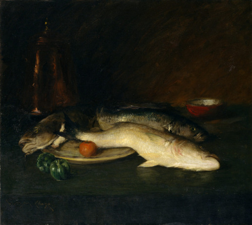 William Merritt ChaseAmerican, 1849-1916Still Life: Fish, by...