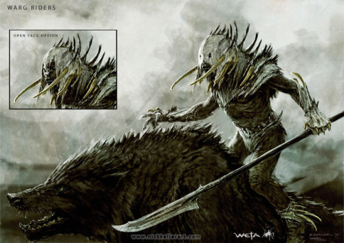 conceptartlibrary:The Hobbit- Orc Warg Riders(summary taken...