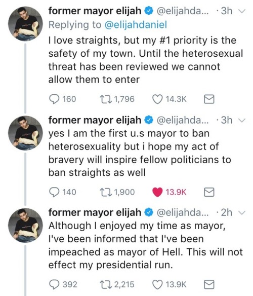 nasaqueer:Comedian and vlogger Elijah Daniel became mayor of...