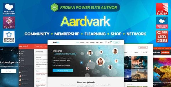Aardvark v4.14 - Community, Membership, BuddyPress Theme Nulled